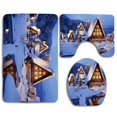 thumbnail image 1 of ABPHQTO Casa y día de nieve de invierno Juego de alfombras de baño de 3 piezas Alfombra de baño Alfombra de contorno y tapa de inodoro ABPHQTO Cont-CHAPPLE-10814, 1 of 2