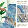 thumbnail image 5 of Yayeee 2 Pack Dining Chair Covers Stretch Parson Chairs Slipcovers Seat Protector, Crystal Ocean, 5 of 6