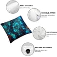 thumbnail image 4 of Acheng World Map Throw Pillow Cover Starry Sky Space Points Lines Shapes Planets Stars Universe Night Soft Solid Square Cushion Case,2 Pcs White, 4 of 6