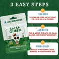 thumbnail image 3 of Salsa Queen Gourmet Freeze-Dried Roasted Tomatillo Salsa | Fresh Ingredients | 3+ year life | No Refrigeration Needed | Vegan, Keto, and Gluten Free | Camping, Travel, Outdoors, Space Travel, 3 of 6