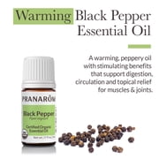 Pranarom - Black Pepper Essential Oil 5ml - Wellness Enthusiasts - Diffusing for Aromatherapy - For Circulation and Digestion - Certified Organic Quality - 100% Pure Natural Therapeutic Grade