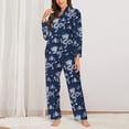 thumbnail image 2 of Lsque Dragon Pattern Long Sleeve Pajama Set for Women - Soft 2-Piece Sleepwear and Loungewear Set with Pockets, Comfy Nightwear-X-Large, 2 of 7