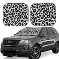 thumbnail image 2 of Uemuo Similar To Leopard Print Printed 2 PCS Car Windshield Sun Shade, Auto Sun Heat and UV Rays Blocker, Foldable Automotive Front Window Sunshade Protector, 2 of 7
