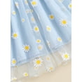thumbnail image 5 of vera natura Baby Kids Girl’s Slip Dress, Sleeveless Flowers Print Pleated Summer Tulle Dress Princess Dress, 5 of 9