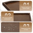 thumbnail image 3 of Uxcell Wooden Serving Tray, Square Decorative Platter for Food and Drinks Serving Brown 13x13 Inch, 3 of 6