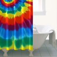 thumbnail image 4 of Colorful Rainbow Tie Dye Spiral Pattern Shower Curtain 36"x72" ,Bathroom Decorative Shower Curtains Set with 12 Hooks,Modern Waterproof Washable Shower Curtain, 4 of 6