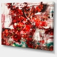 thumbnail image 2 of Aquarelle Texture Fleurs Rouges - Grande Œuvre d'Art sur Toile Abstraite, 2 of 4