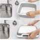 thumbnail image 3 of Lavabo plegable con orificio de drenaje Volumen 16 litros Lavabo marino plegable con asas de plástico Fregadero plegable para pesca, camping, senderismo y caravanas, 3 of 7