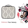 thumbnail image 6 of FORMRS Travel Makeup Bag Large Capacity Train Case Cosmetic Organizer with Adjustable Dividers, Light Gray Pattern, 6 of 8