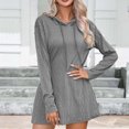 thumbnail image 1 of FcBaudy Robe à Capuche, Robes de Printemps pour Femmes, Robes pour Femmes Mode Robe Décontractée à Manches Longues pour Femmes Robe Unie de Sortie Robe à Capuche Robe pour Femme, 1 of 6