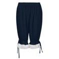 thumbnail image 3 of Hzzrkos Women Casual Fashion Solid Color Elastic‑Waist Loose Capri Pants With Pockets Relaxed‑Fit Trousers for Daily‑wear Home Outdoor Travelling, 3 of 9