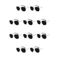 thumbnail image 3 of Gafas de sol cuadradas pequeñas Sonducket Lentes polarizadas Plata negro gris C1, 3 of 6