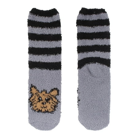 

Women s Cute Fuzzy Cozy Super Warm Soft Animal Indoor Outdoor Cabin Crew Socks 05 Yorkie 1 Pair
