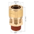 thumbnail image 2 of Unique Bargains Raccord de Tube de Compression en Laiton 3/8NPT x 5/8 Pieds Tube OD Raccord Droit Lot de 3, 2 of 5