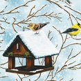 thumbnail image 2 of Winter Visitors- Chickadees Cotton Fabric by Robert Kaufman Sold by the Yard, 2 of 2