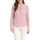 thumbnail image 1 of BLUSA DE CHIFFON CON CUELLO ALTO INSPIRADA EN CHIC OTOÑO INVIERNO PARA MUJER, CAMISA DE MANGA LARGA DE NEGOCIOS CASUAL EN ROSA, 1 of 6