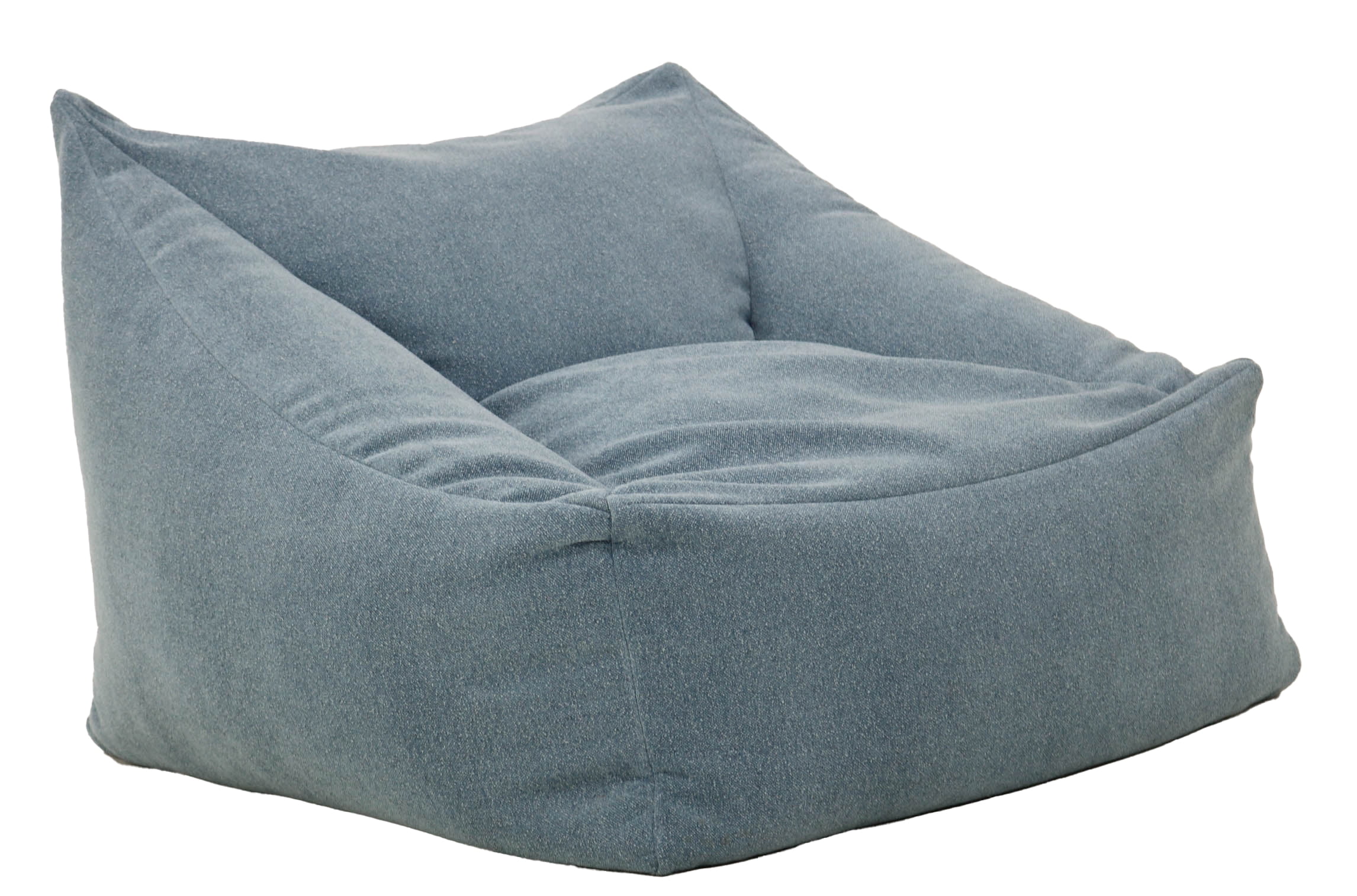 Overman USA Cooper Soft Filled Dorm Bean Bag Chair - Chloe Sky