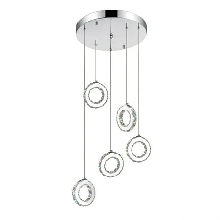 

LED Multi Light Pendant with Chrome finish