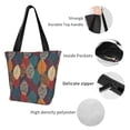 thumbnail image 4 of Fotbe Autumn Leaves Bolsa de Playa con Estampado, Bolsa de Hombro, Bolsa de Mano Espaciosa, Bolsa de Viaje Ligera, Bolsa de Compras Versátil, 4 of 6