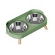 thumbnail image 1 of Comedero y bebedero elevados para mascotas: soporte de plástico, cuencos de acero inoxidable, antideslizantes, para gatos y perros, mejoran la digestión, comedero lento, 1 of 1