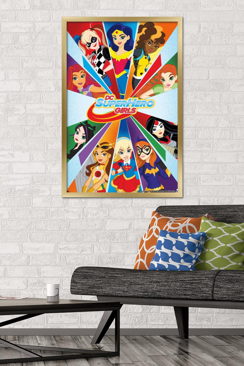 DC Comics TV - DC Superhero Girls - Collage Wall Poster, 22.375" x 34", Framed