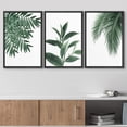 thumbnail image 3 of wall26 Framed Canvas Print Wall Art Set Tropical Jungle Island Green Plants Nature Wilderness Photography Modern Art Bohemian Decorative for Living Room, Bedroom, Office - 24"x36"x3 Black, 3 of 5