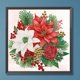 thumbnail image 1 of Pintura de diamante DIY Taladro parcial con forma especial Flor de Navidad Poinsettia 30x30cm, 1 of 9