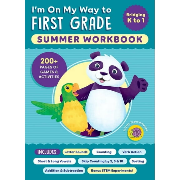 I'm on My Way to First Grade Summer Workbook: 200 Pages of Games & Activities (Paperback)