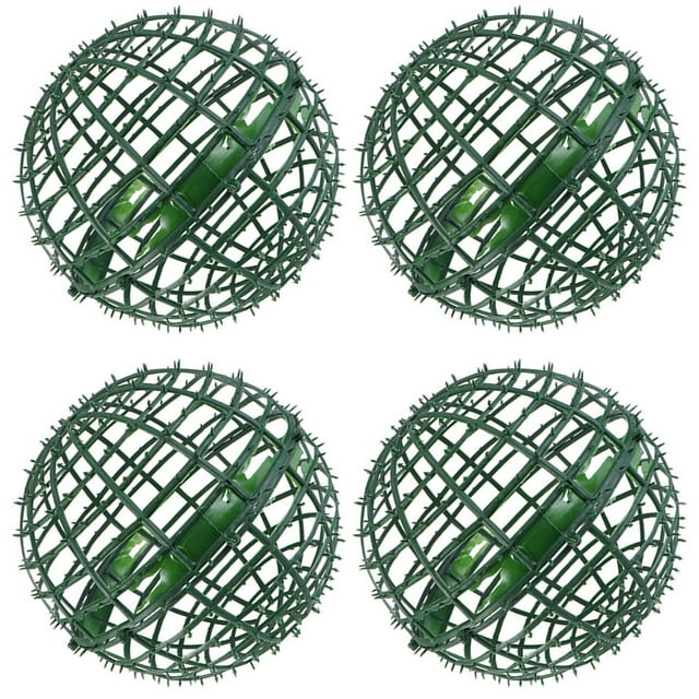 UPGRATOR 4Ud Jaula Para Bola Topiaria Verde En Plástico Firme Para Sostenimiento Decorativo