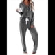 thumbnail image 1 of Conjuntos de Pijama para Mujer, de Larga, con Botones, para Dormir, Pijamas Suaves, Conjuntos de Estar por Casa. Gris XL, 1 of 9