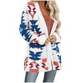 thumbnail image 1 of Cardigans, Chandails et Manteaux à Manches Longues Ouverts à l'Avant pour Femmes avec Poches (Blanc, TG), 1 of 3