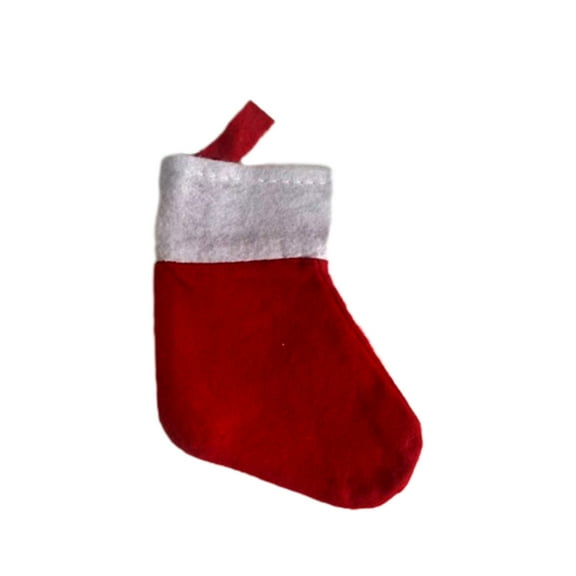 WEGFTDUOP Mini Christmas Stocking Snowflake Cutlery Holders Small Candy Bag Knife Spoon Fork Bag Christmas Stocking Decoration Christmas Tree Pendant Decoration Christmas Holiday Products