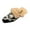 Black, variant on Beige Women'S Casual Versatile Eye-Catching Embroidery Decoration Thick Heel Fall Winter Comfortable Sandals Ladies Slides