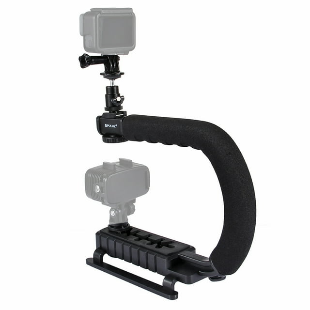 Amdohai PULUZ U-Shaped Portable Handheld Camera Holder Video Handle DV Bracket C-Shaped Steadicam Stabilizer Kit for All SLR Cameras and Home DV Camera