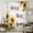 Yellow Grey, variant on Yellow Sunflowers Sheer Curtains 108" Extra Long for Living Room, Farmhouse Spring Botanical Floral Wooden Light Filtering Privacy Drapes, Semi Sheer Window Treatment for Floor to Ceiling Window