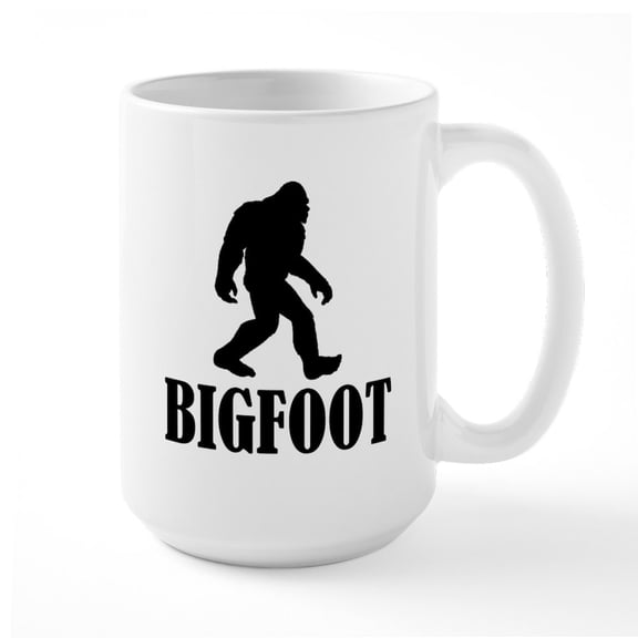 CafePress - Bigfoot Mugs - 15 oz Ceramic Large White Novelty Mug