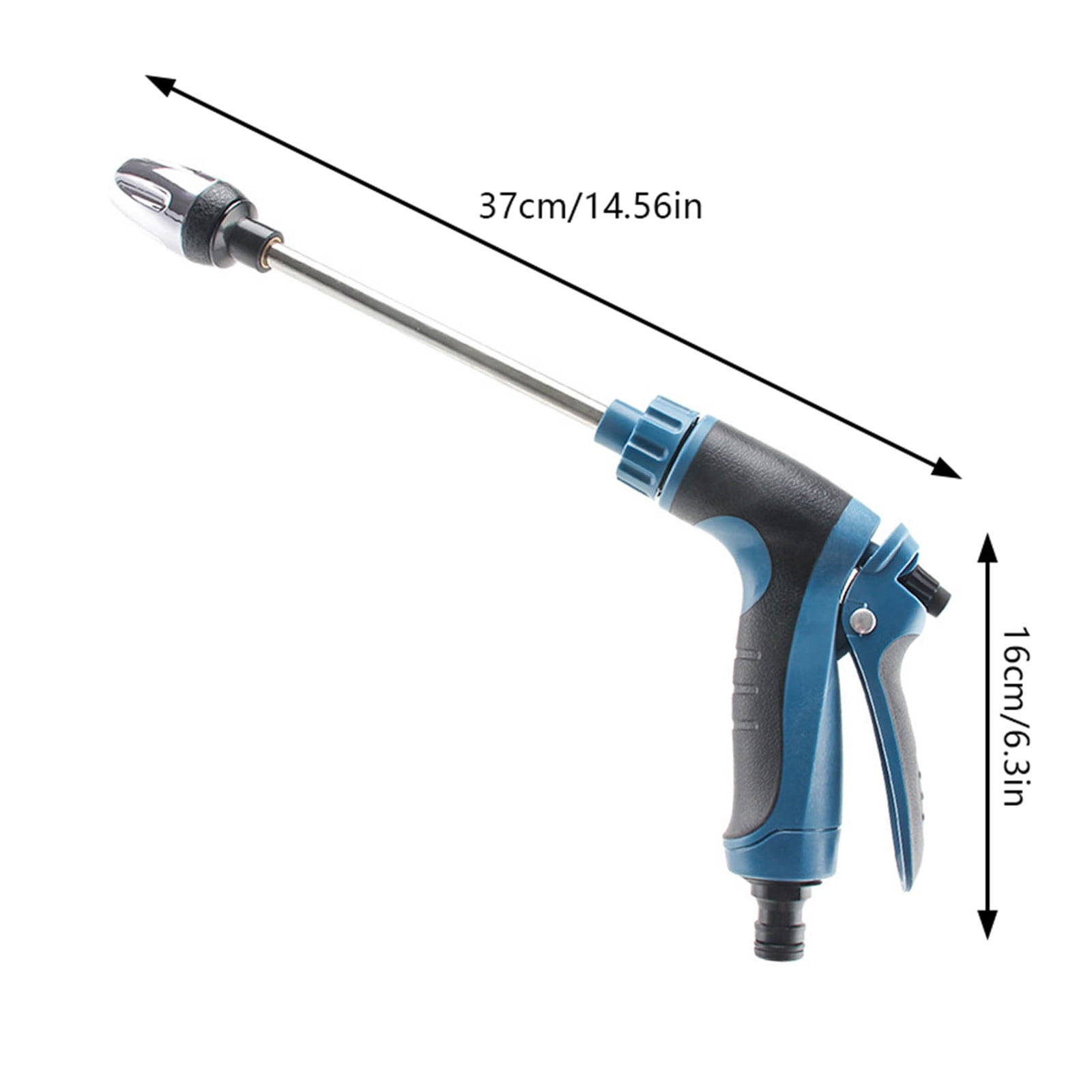 High Pressure Garden Hose Nozzle, Adjustable Water Spray Gun with Foam Cannon, Multi-Function Cleaning Wand for Car, Patio, Outdoor Cleaning (16.1" x 5.5")