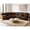 Dark Brown, variant on Ellesophas Living Room 109" Manual PU Leather Reclining Sectional Sofa with Footrest, Storage Console & 4 Cup Holders, Dark Brown