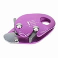thumbnail image 1 of Descensor con freno automático para abrazadera de cuerda de 9-13 mm, anilla de rescate para rápel, equipo de escalada morado, 1 of 14