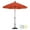White, variant on California Umbrella Sun Master Series Patio Market Umbrella in Pacifica with Aluminum Pole Fiberglass Ribs Collar Tilt Crank Lift