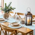 thumbnail image 6 of Aqua Blue Green Round 15 Inch Placemats Set of 6, Checkered Plaid Gingham Lattice Trellis HeatResistant Non Slip Place Mats for Dining Table, Wipeable Braided Kitchen Table Mats for Housewarming, 6 of 9
