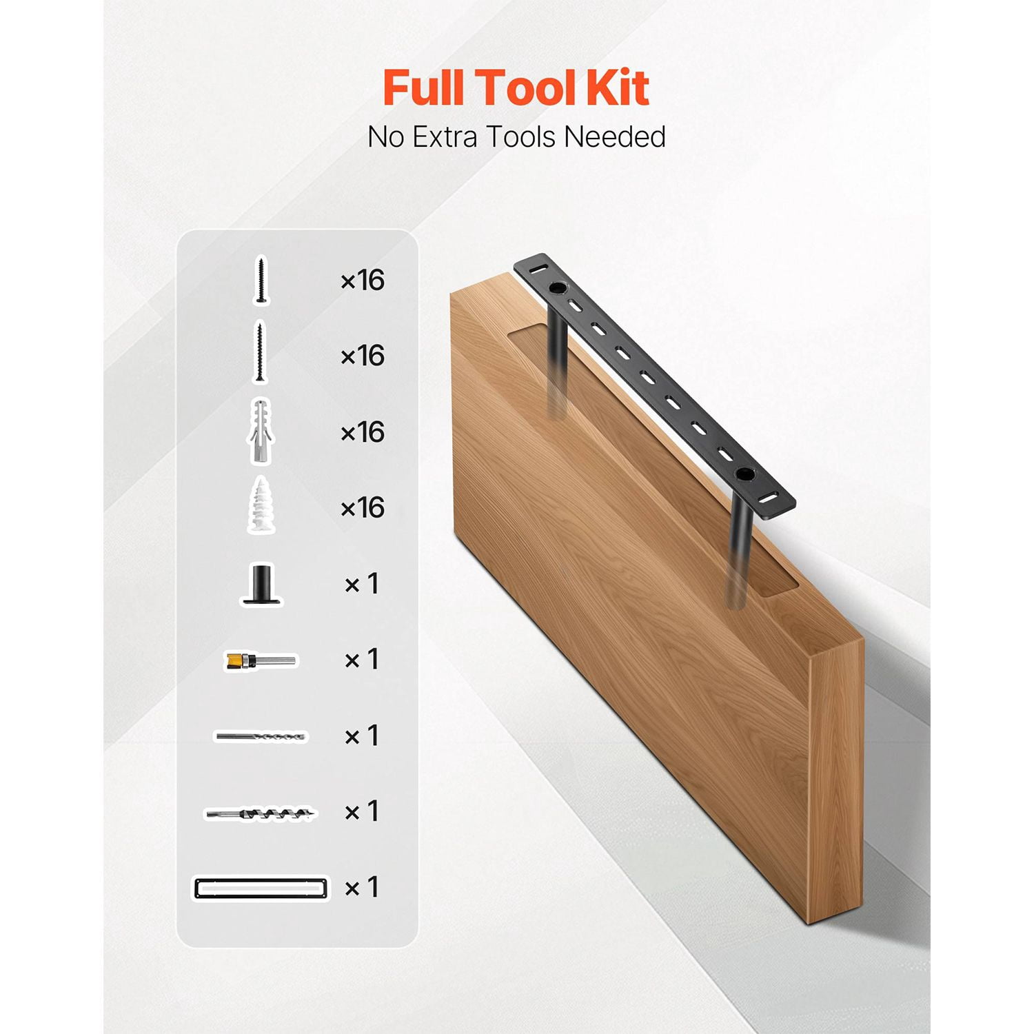Concealed Floating Shelf Brackets 150 lbs Capacity Steel for Living Room Kitchen Bedroom