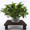 thumbnail image 1 of Potted Plant Stand Square Flower Pot Trolley Tray Mover With Wheels 360 35x35cm, 1 of 8