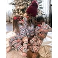 thumbnail image 5 of Viworld Family Christmas Pajamas Matching Sets Christmas Elk Printed Plaid Pattern Sleepwear Christmas Pajamas Nightwear Pajamas PJS Set, 5 of 6