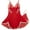 Red, variant on Women Lace Lingerie, Sexy Bow Mesh Sheer Babydoll V - Neck Mini Chemises Negligees with G - String
