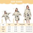 thumbnail image 4 of FORMRS Wearable Blanket Hoodie with Sleeves for Kids Cozy Flannel Sweatshirt, Small Black Flowers, 4 of 7
