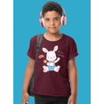 thumbnail image 2 of Cute Bunny With Flower T-Shirt Juniors -Image by Shutterstock,  x-Large, 2 of 4