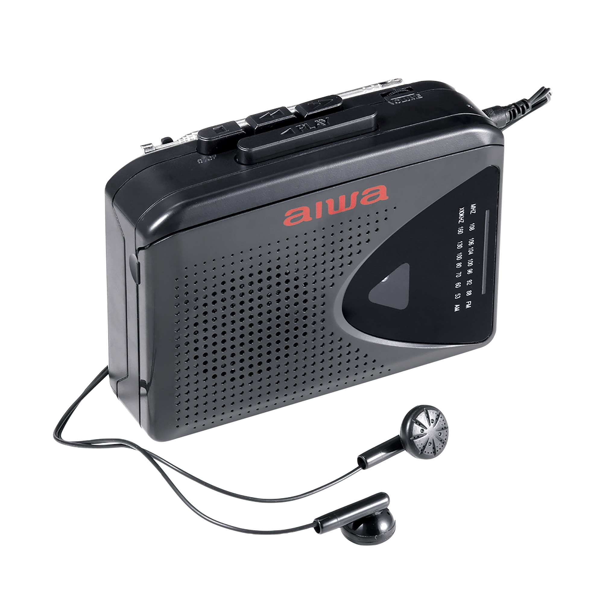 Aiwa Street Cassette Player & Earbuds with FM/AM Radio – Portable Tape Player, Includes Wired Earbuds, Compact Design, Uses 2 AA Batteries (Not Included), Retro Audio Player for Music Lovers