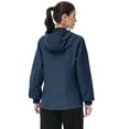 thumbnail image 3 of Xidunhg Women's Lightweight Jacket Waterproof Packable with Hood Cycling Bike Outdoor Jacket Windbreaker Navy XL, 3 of 12