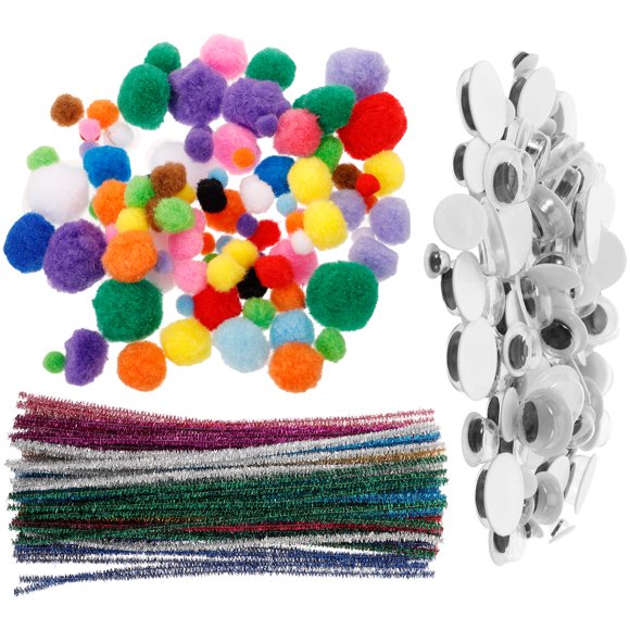 OULII 1 Set of Pipe Cleaners Craft Kit for Children Assorted Color DIY Craft